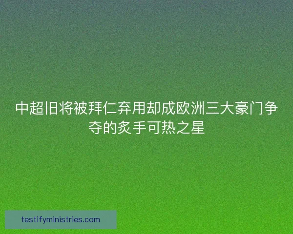中超旧将被拜仁弃用却成欧洲三大豪门争夺的炙手可热之星